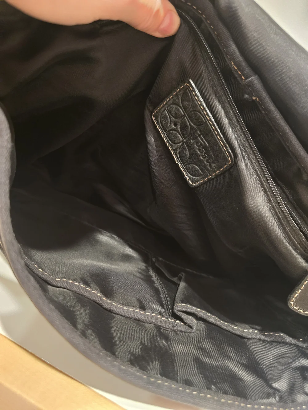 Fossil Brown and Black Geometric Print Crossbody Bag